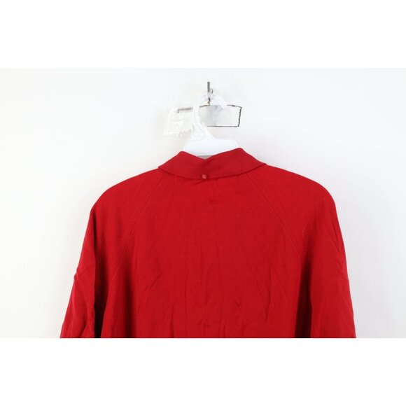 Vintage 50s 60s Streetwear Mens Large Ban Lon Knit Collared Pullover Polo Red - Picture 16 of 16